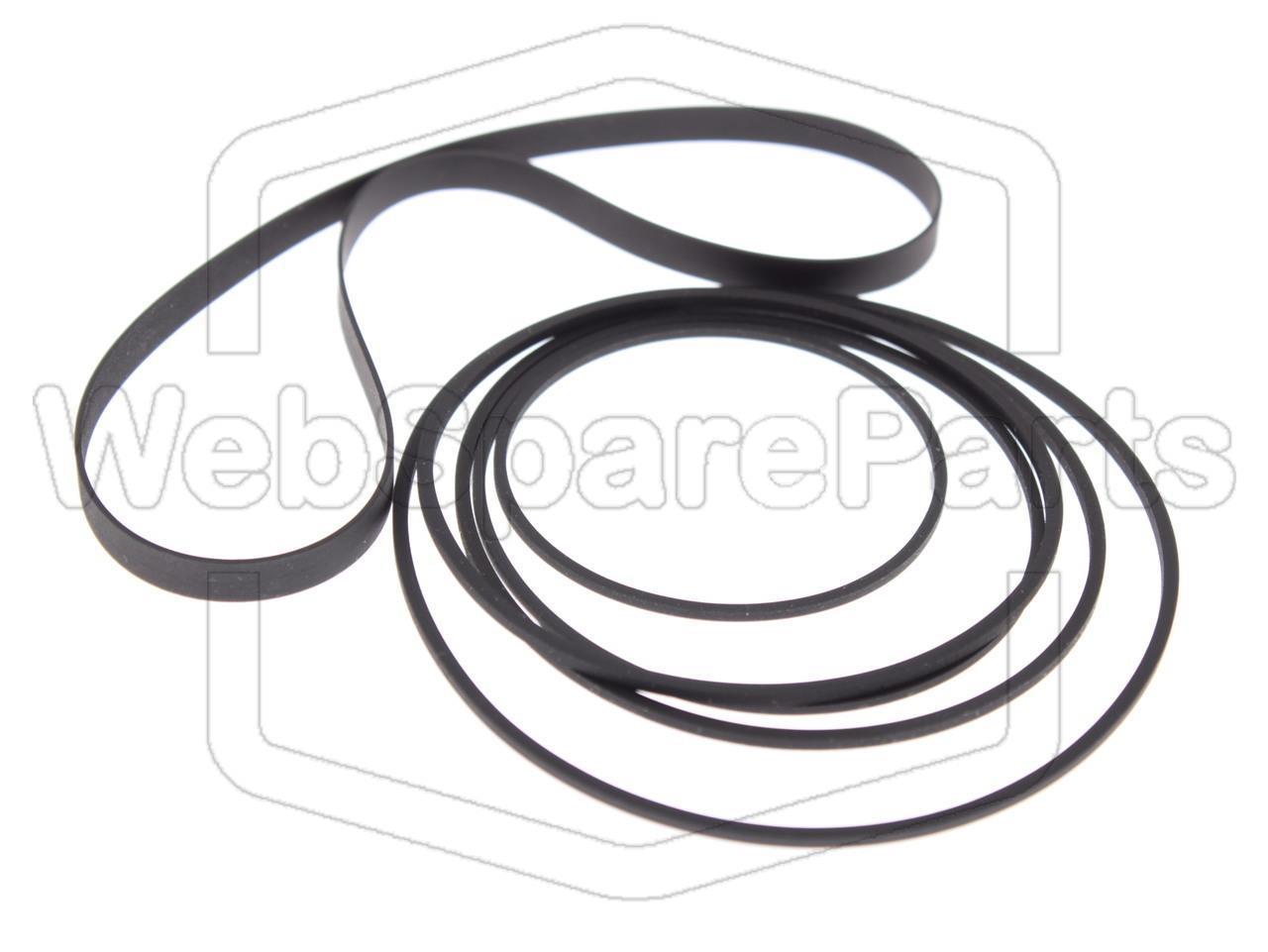 Belt Kit For Dual Cassette Deck Kenwood X-3WX (MIDI M-30)