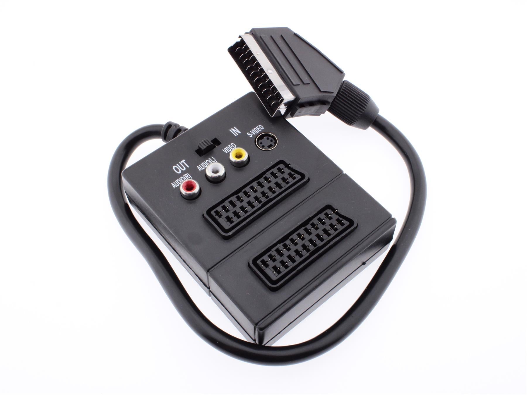 SCART AV Adapter with 2 SCART Sockets, S-Video and RCA In/Out