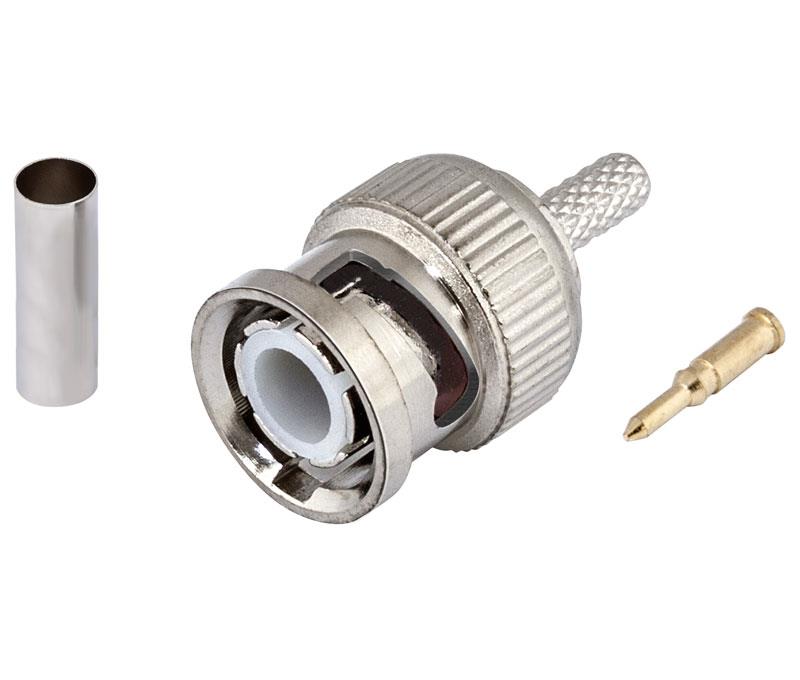 BNC Male Crimp Connector for RG6-U 7mm Cable