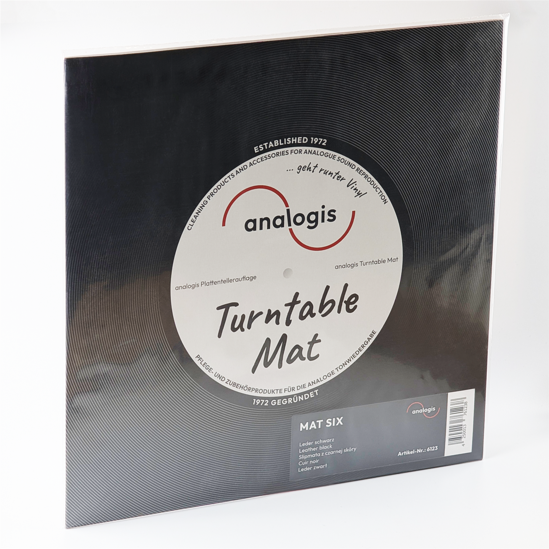 Analogis Mat Six Black Suede Turntable Mat – Anti-Static Vibration Damping Platter Mat