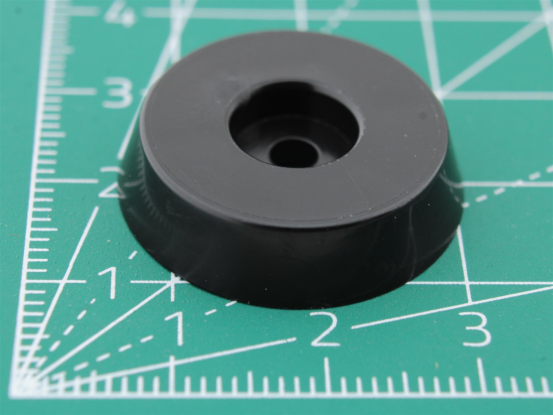Round Polyethylene Foot With Hole Ø3.3mm Base Ø25.0