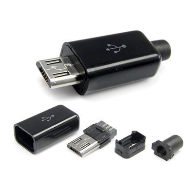 Micro USB Type B Male Plug for Cable Soldering