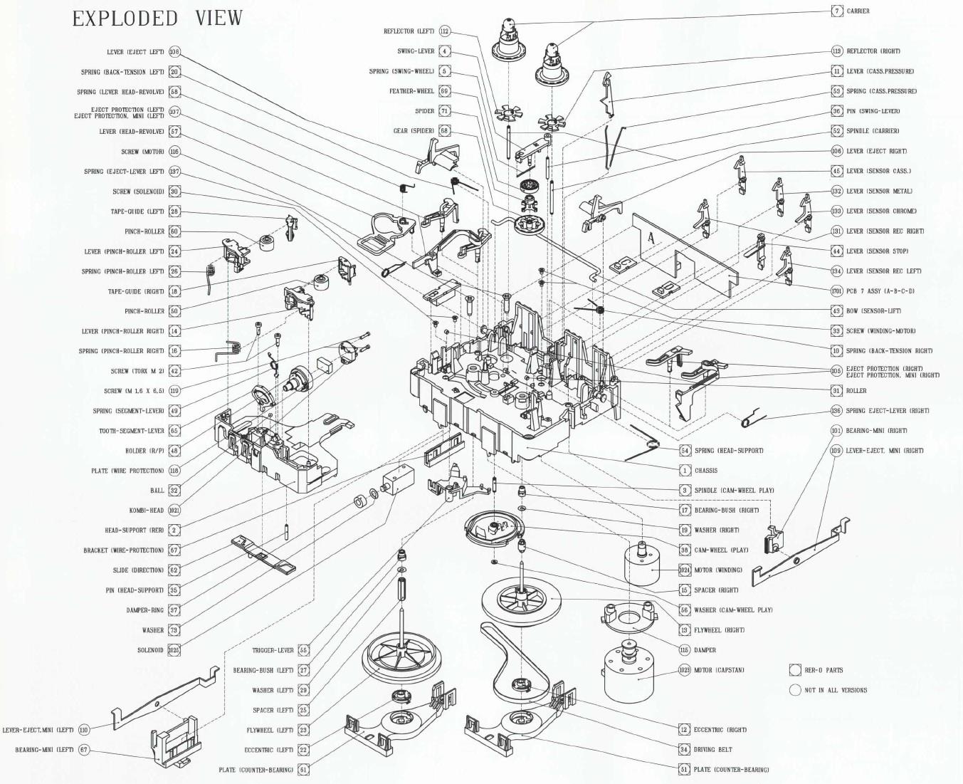 Gear FW/RW For Cassette Player Bang & Olufsen Beosound Century (1993-2004)