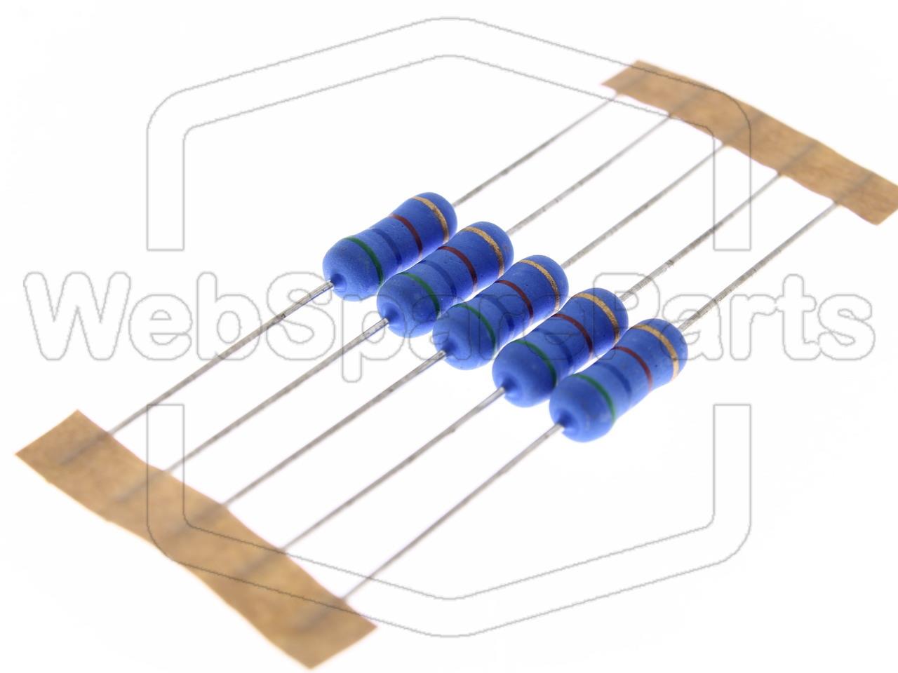 5x Metallic Film Resistance 5.6kR 2W ±5% Ø5x12mm