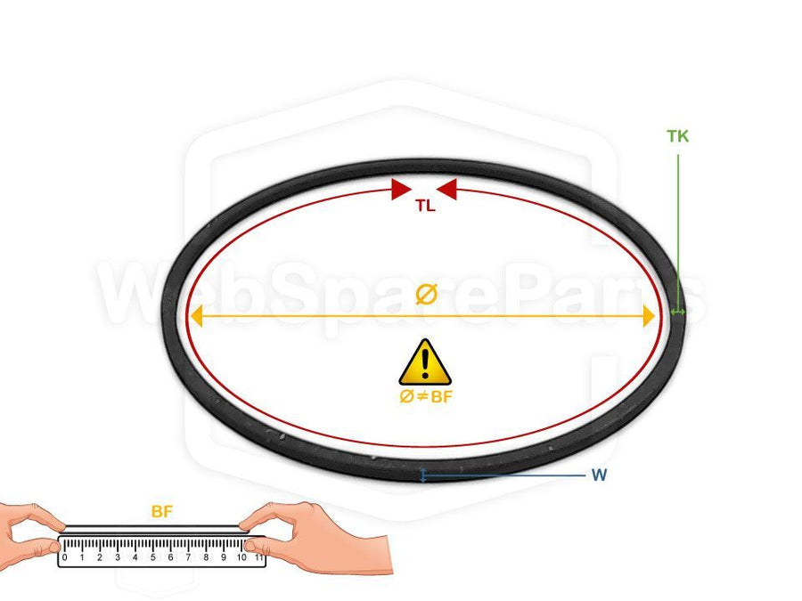 Ø 074.0 mm x 0.85 mm Audio Square Belt