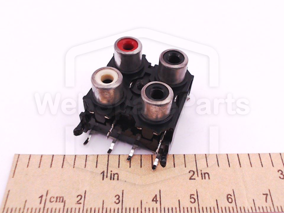 Aiwa NSX-HG Series 4×RCA Female PCB Jacks for Vintage Audio Repair
