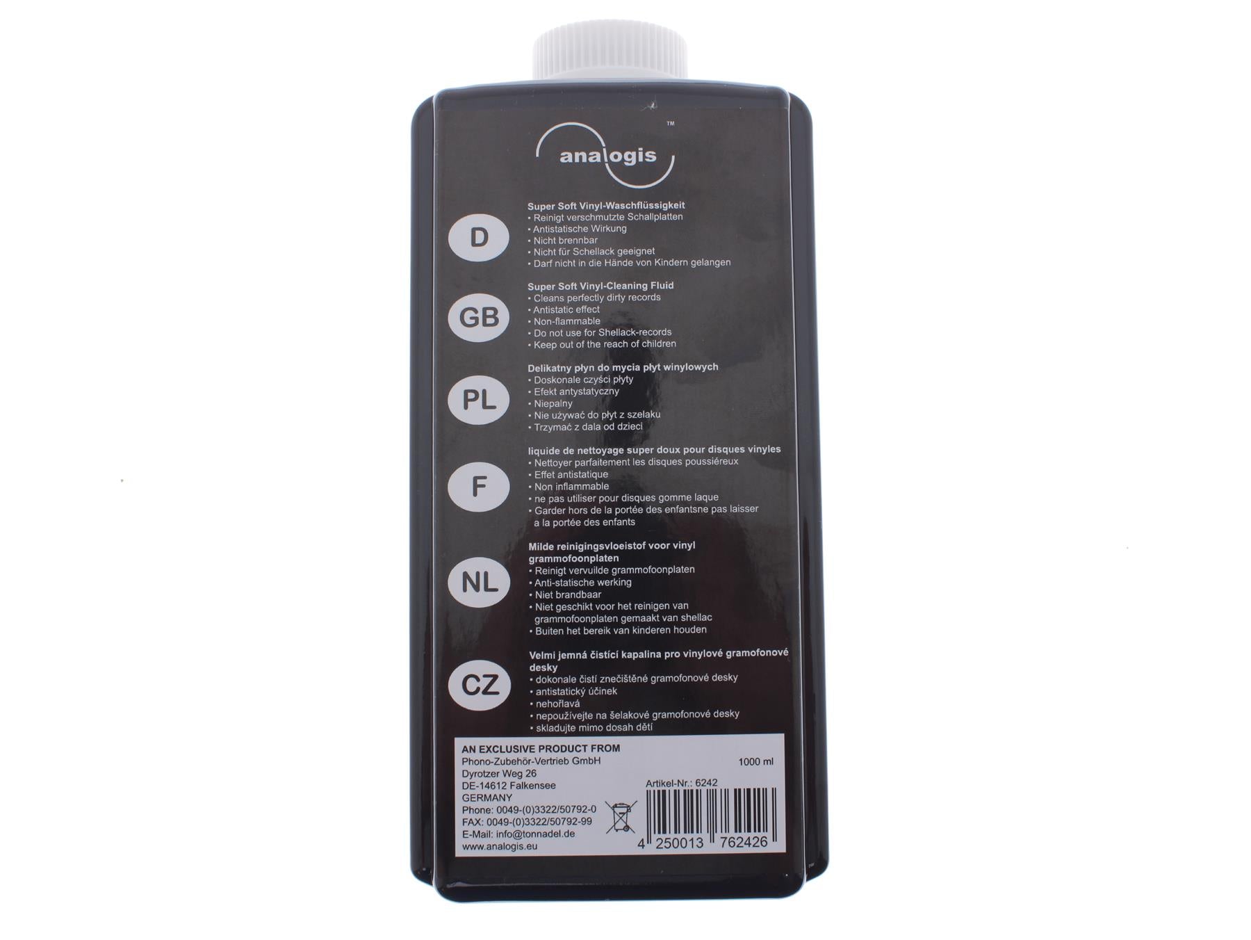 Analogis Old Frank’s Genuine Vinyl Washing Liquid – Ready-to-Use Record Cleaning Fluid (1 L)