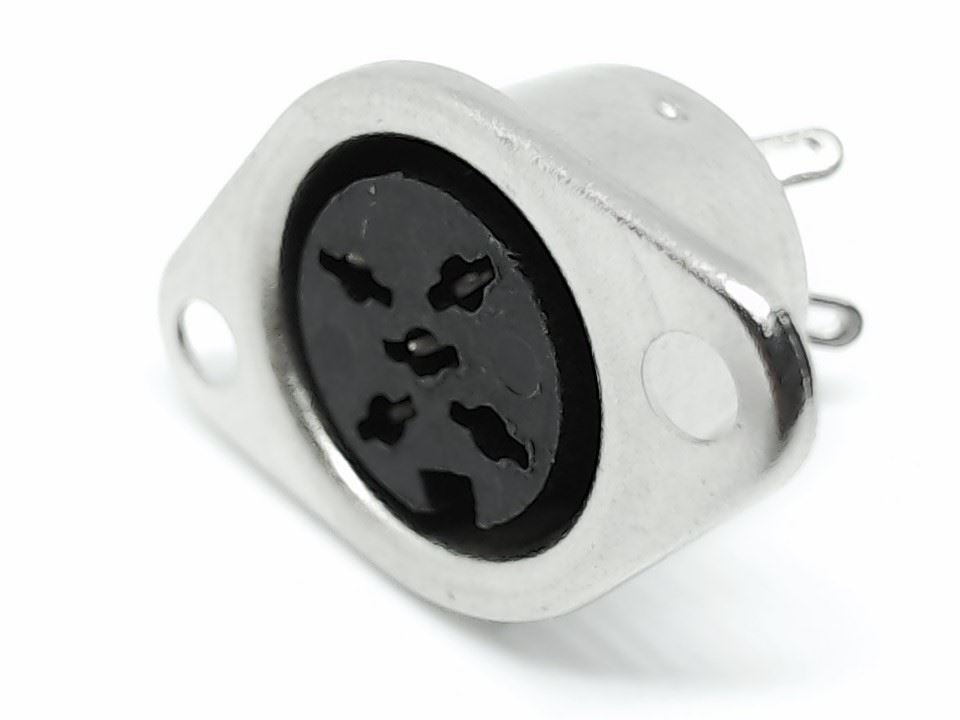 5-Pin DIN Female Panel Mount Connector