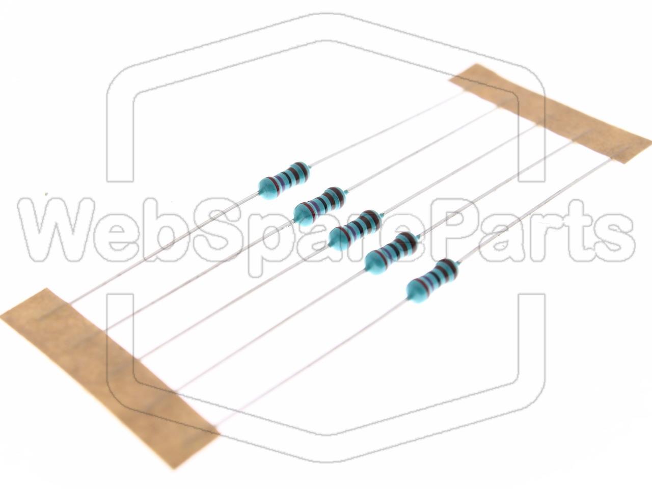 5x Metallic Film Resistance 2.7kR 0.6W ±1% Ø2.5x6.8