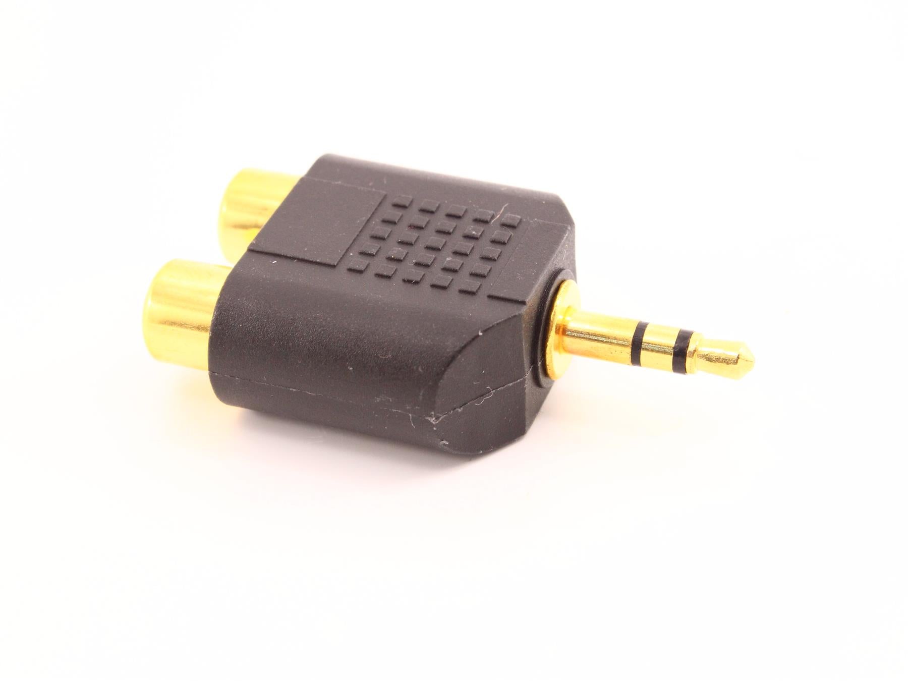 3.5mm Stereo Jack Male to 2 x RCA Female Adapter
