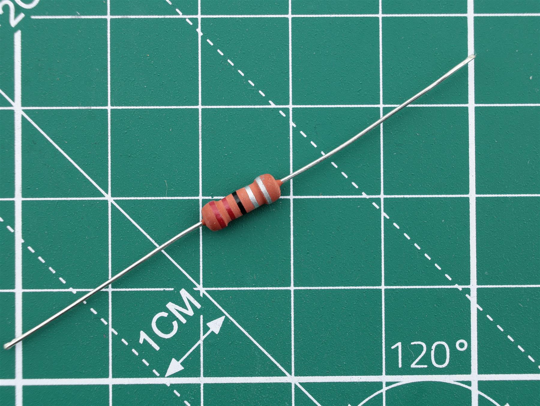 5x Fuse Resistance 2.2R 1W ±10% Ø3.5x10