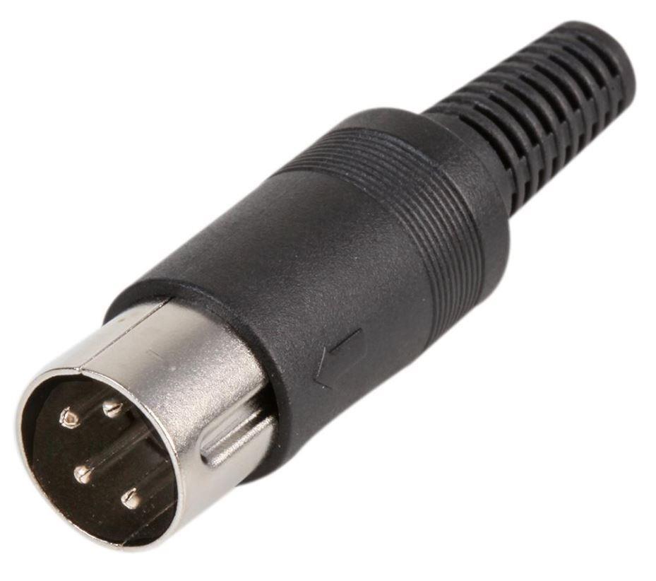 4-Pin DIN Male Plastic Plug for Cable