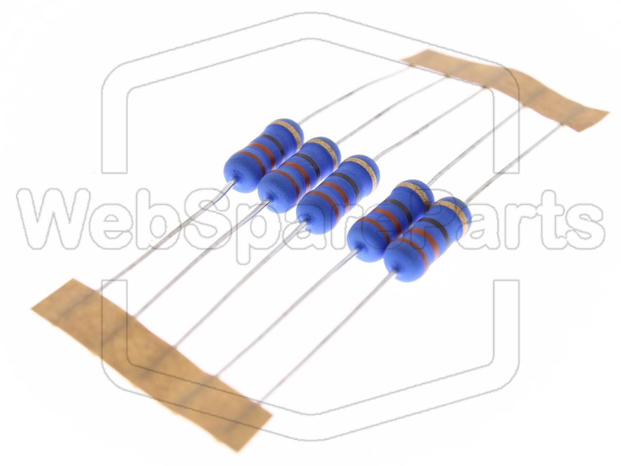 5x Metallic Film Resistance 330R 2W ±5% Ø5x12