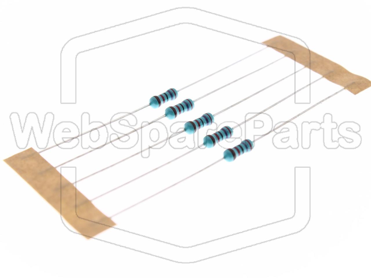 5x Metallic Film Resistance 27kR 0.6W ±1% Ø2.5x6.8