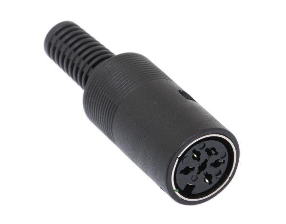 6-Pin DIN Female Plug for Cable
