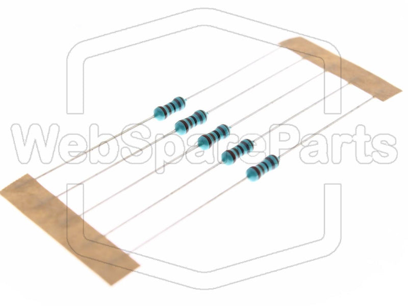 5x Metallic Film Resistance 1.8kR 0.6W ±1% Ø2.5x6.8mm