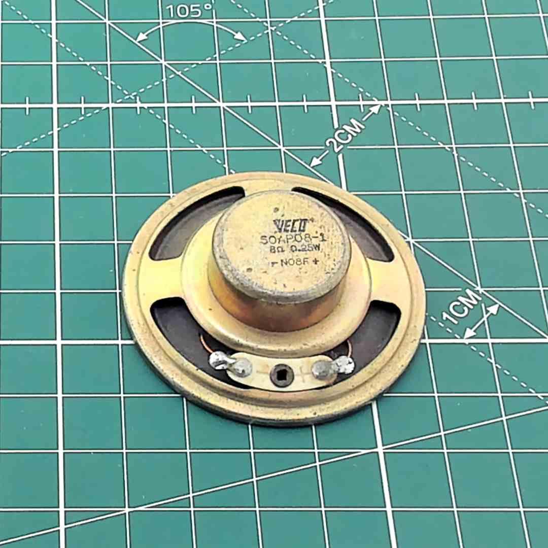 Round Replacement Speaker for Vintage Audio, 8 Ohm 0.25 W [Ø50x17mm]