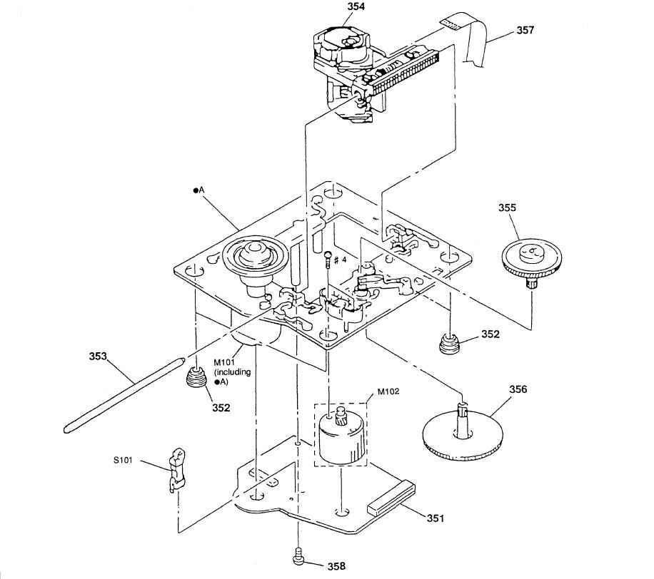 Sony HCD-D115 Replacement INSULATOR (BU) Pos.(304) CD Player Mechanism