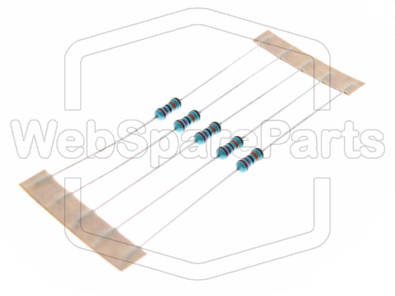 5x Metallic Film Resistance 270kR 0.6W ±1% Ø2.5x6.8mm