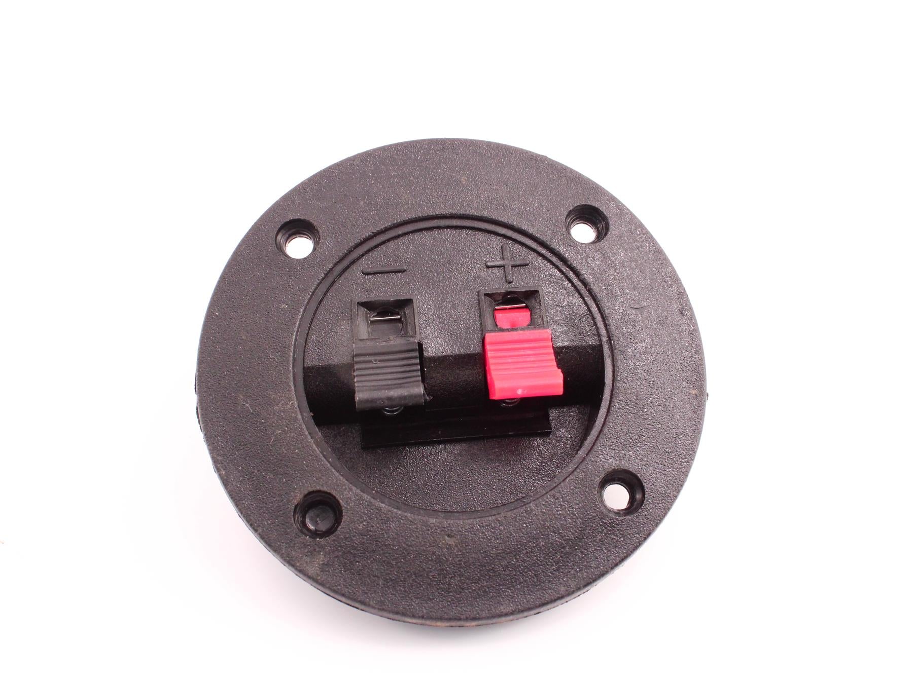 Speaker Spring Clip Terminal Mono Panel Mount Round