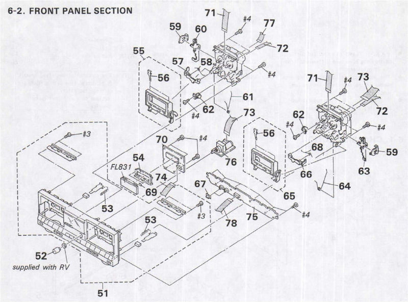 Sony Part Number 3-354-963-01 DAMPER Pos.(62)