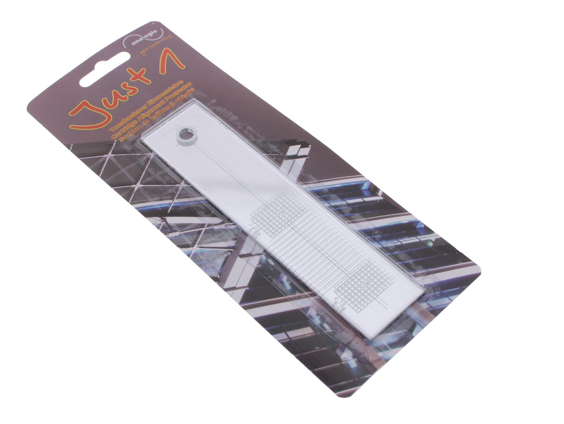 Analogis Just 1 Cartridge Alignment Protractor – Overhang, Offset and Azimuth Gauge