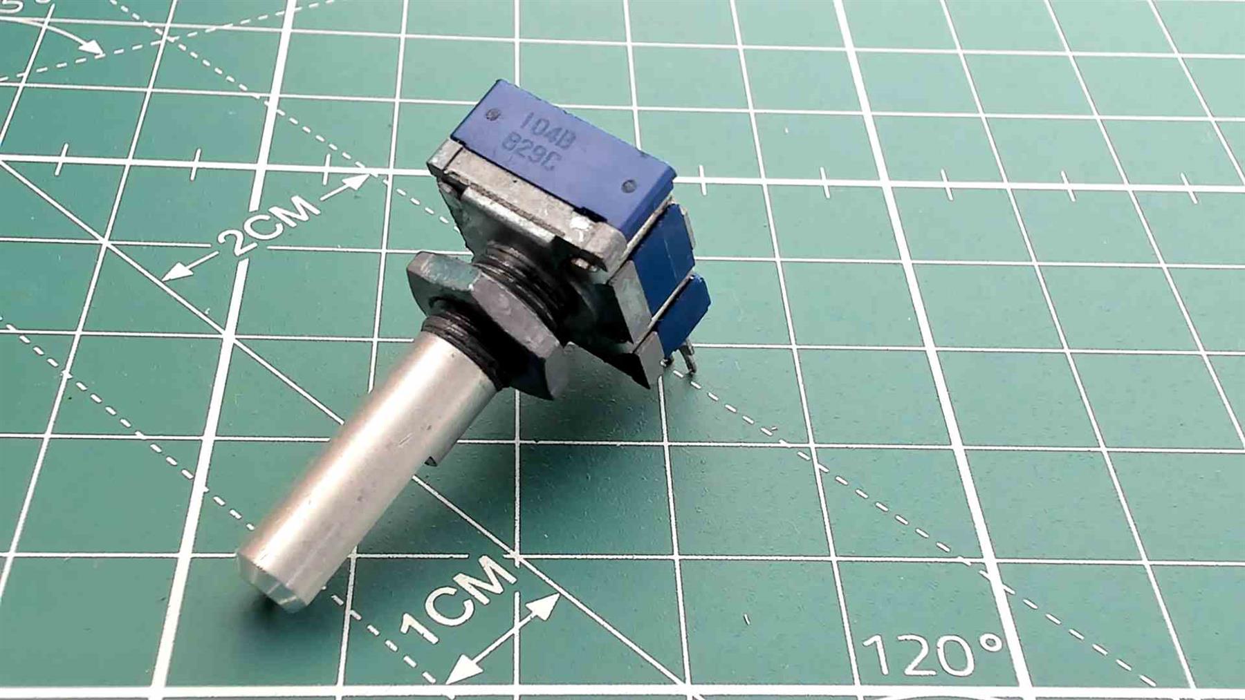 ALPS Dual 100K Rotary Potentiometer with Shaft for Sharp CD Series