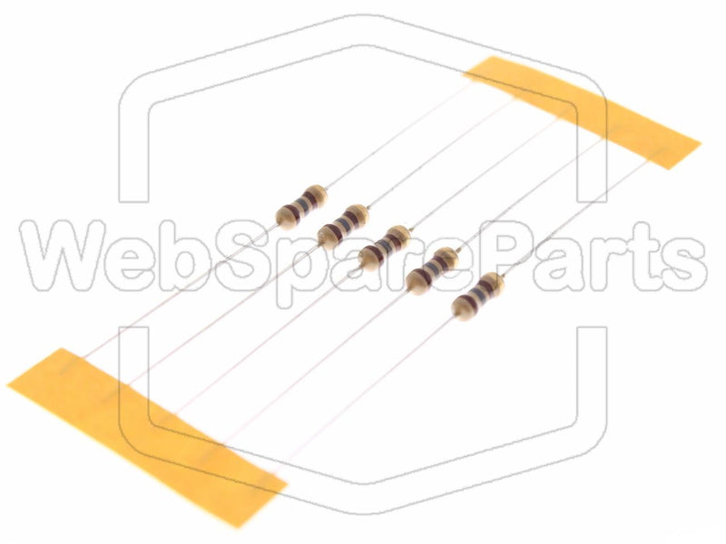 5x Carbon Film Resistance 180R 0.25W ±5% Ø2.3x6mm