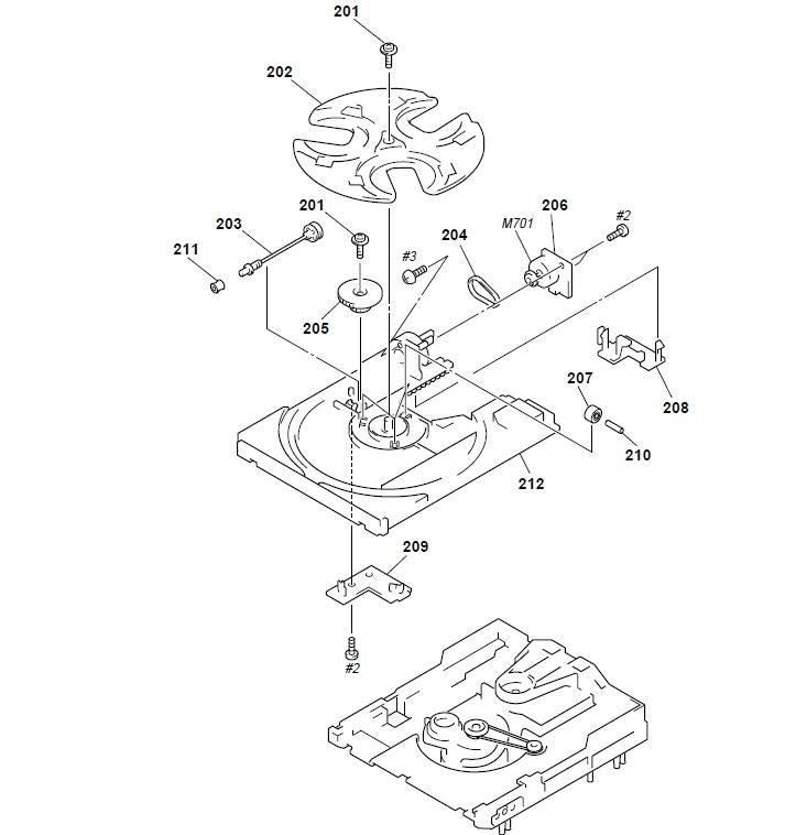 Replacement MOTOR ASSY (TURN,SLIDE) Pos.(M701,M801) for Sony MHC-VX700AV CD Player Mechanism