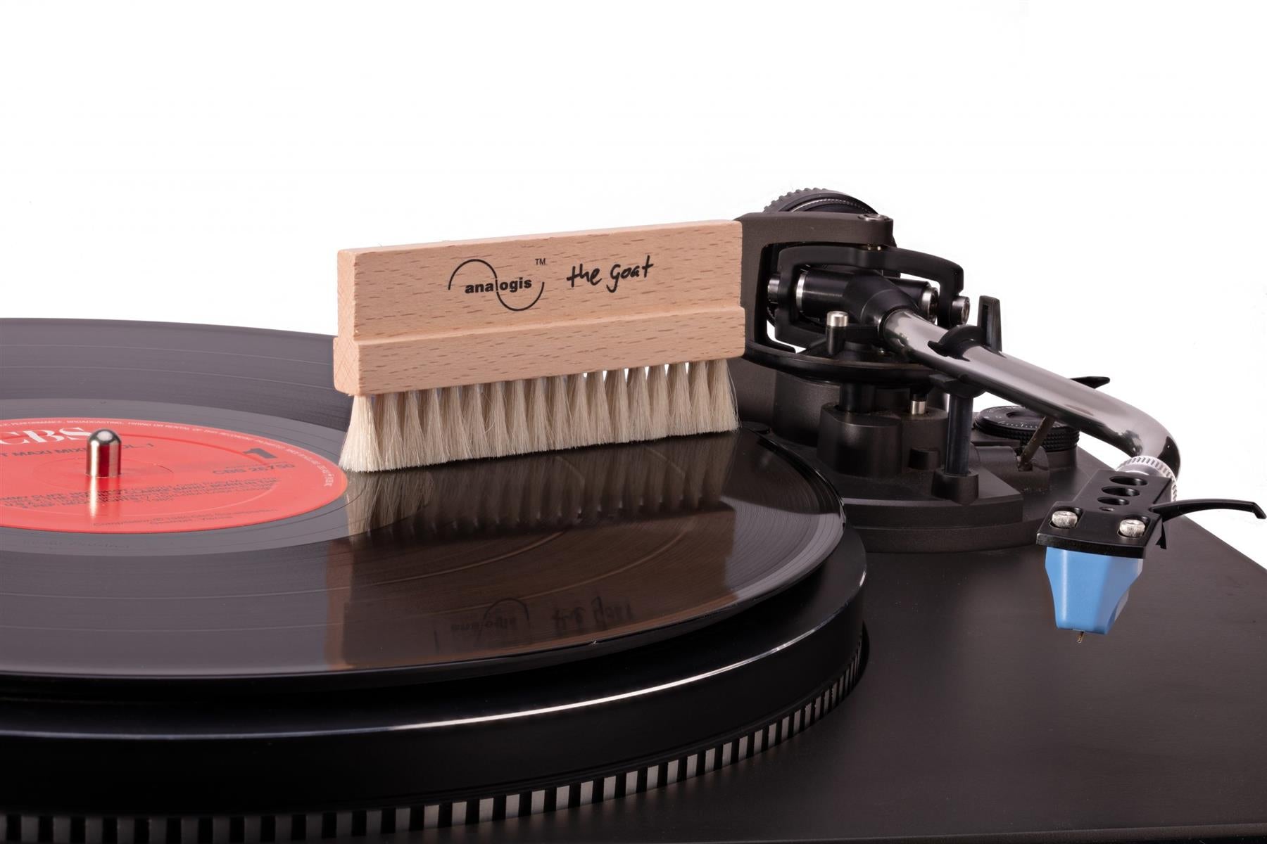 Analogis Brush 4 “The Goat” Record Cleaning Brush – Natural Goat Hair with Beechwood Handle