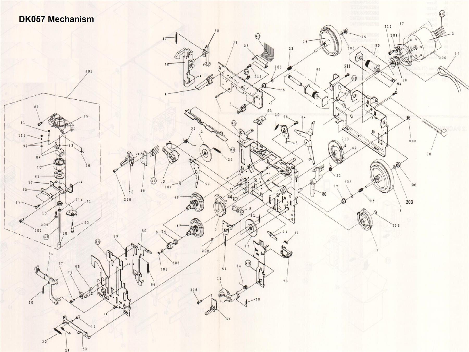 AZN1972 Pinch roller L assembly Pos.(010)