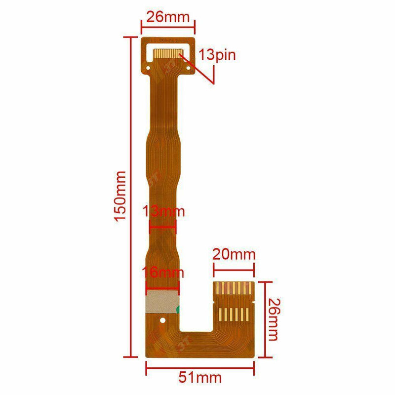 Kenwood J84-0121-12, J86-0021-05 Flex Ribbon Cable from Face to Printed Circuit Board