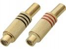 RCA Female Plug Gold Metallic  [Pack of 2 ]