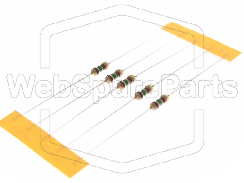 5x Carbon Film Resistance 150R 0.25W ±5% Ø2.3x6mm