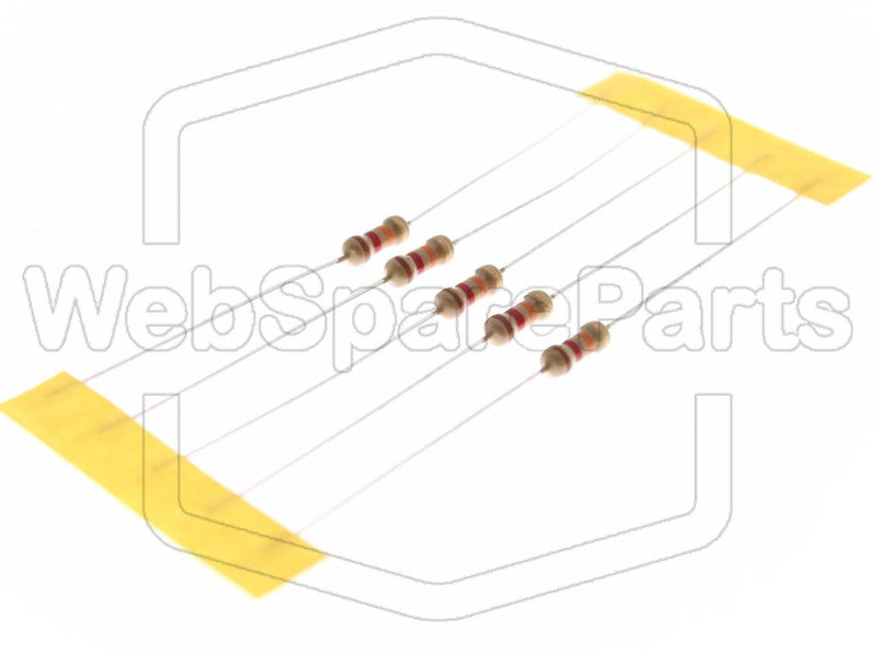 5x Carbon Film Resistance 12kR 0.25W ±5% Ø2.3x6mm - WebSpareParts