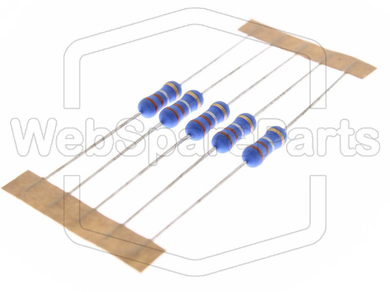 5x Metallic Film Resistance 0.33R 1W ±5% Ø4x10mm - WebSpareParts