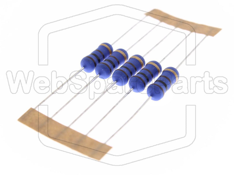 5x Metallic Film Resistance 100R 2W ±5% Ø5x12mm - WebSpareParts