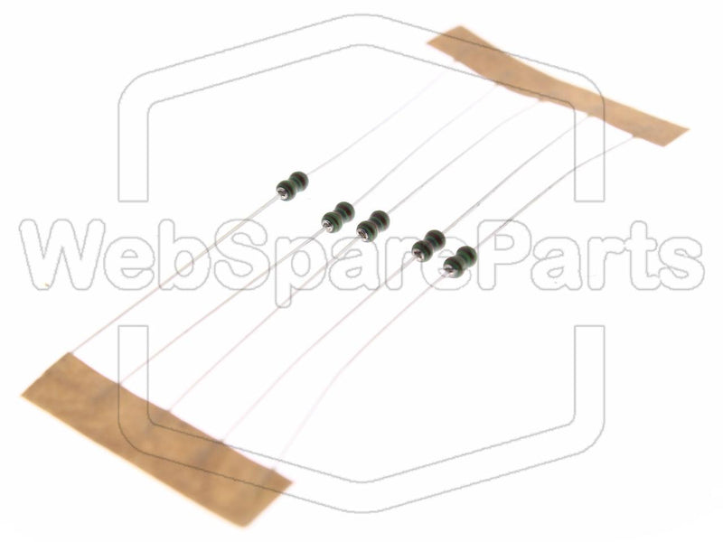 5x Metallic Film Resistance 11kR 0.25W ±1% Ø1.9x3.7mm - WebSpareParts