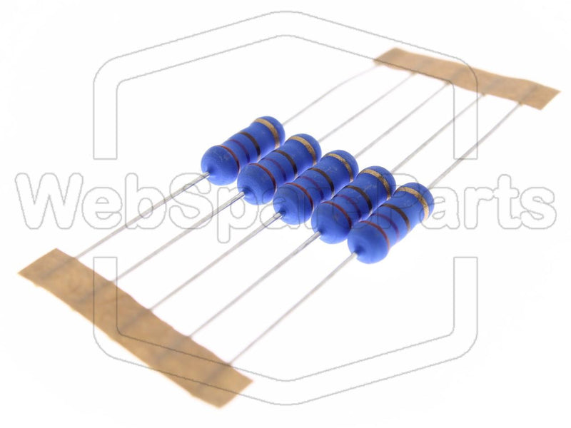 5x Metallic Film Resistance 270R 2W ±5% Ø5x12mm - WebSpareParts