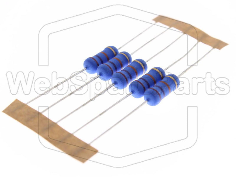 5x Metallic Film Resistance 27kR 2W ±5% Ø5x12mm - WebSpareParts