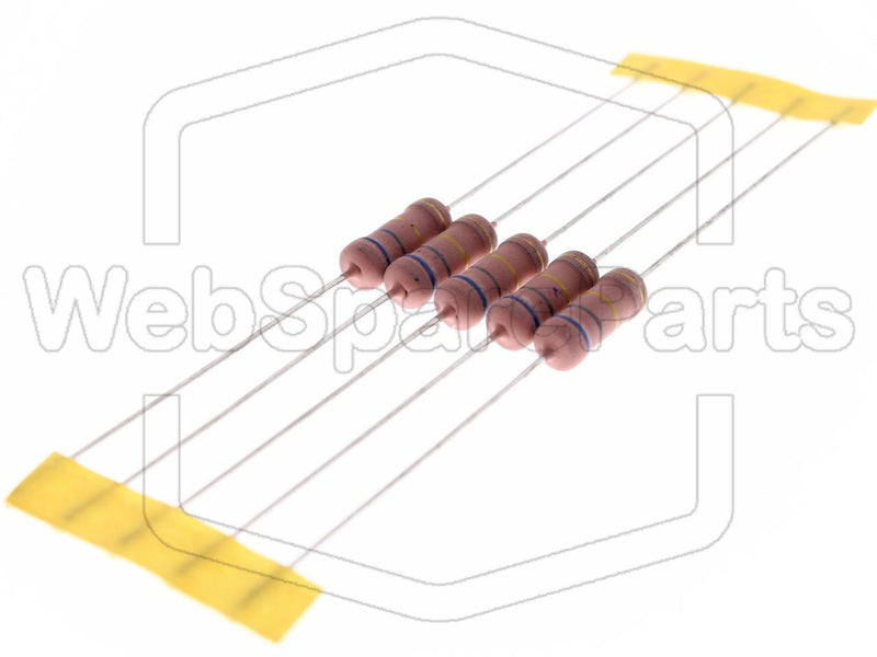 5x Metallic Film Resistance 680kR 2W ±5% Ø4.2x11mm - WebSpareParts