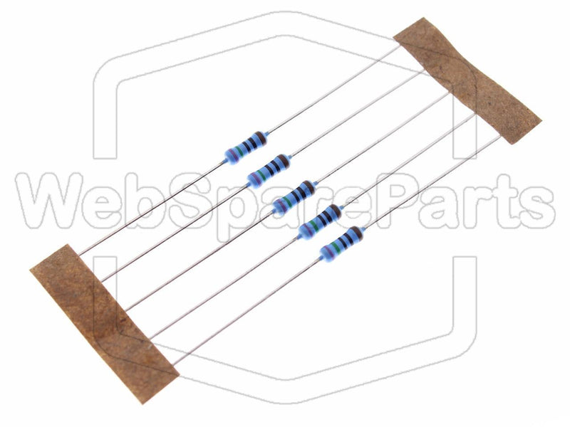 5x Metallic Film Resistance 750R 0.6W ±1% Ø2.5x6.5mm - WebSpareParts