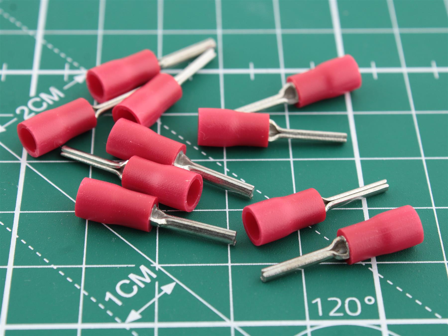 Male Pin Terminal Red Insulated (0.5–1.5 mm²) Ø1.9/23 mm Pack of 10