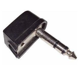 6.3mm Stereo Jack Male Right Angle Plug for Cable [Plastic]