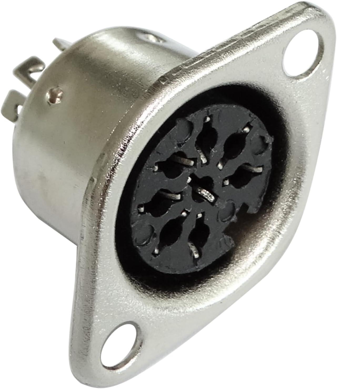 8-Pin DIN  Female Panel Mount Connector