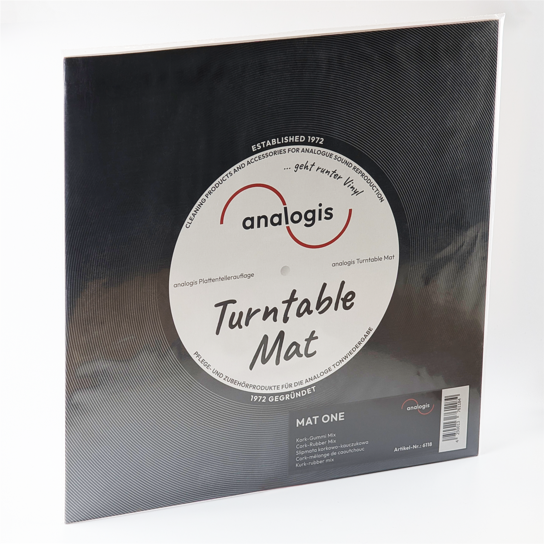 Analogis Mat One Cork Rubber Turntable Mat – Vibration Damping Platter Mat