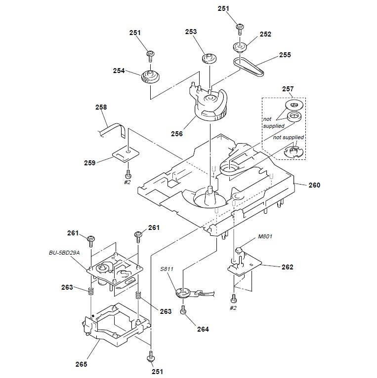 Replacement MOTOR ASSY (TURN,SLIDE) Pos.(M701,M801) for Sony MHC-VX700AV CD Player Mechanism