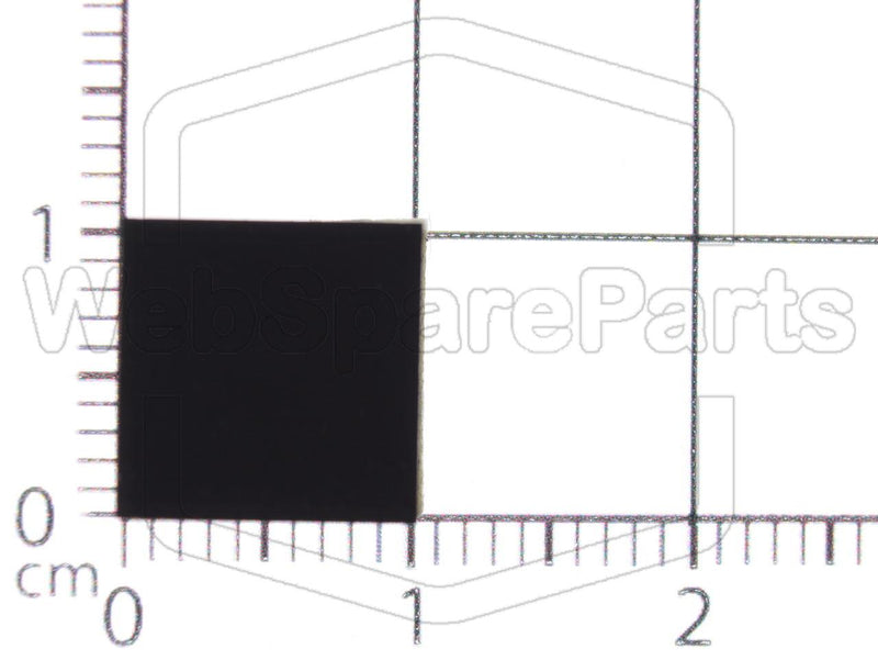 Square Rubber Foot Self-adhesive 10.0mm x 10.0mm Height 3.5 mm