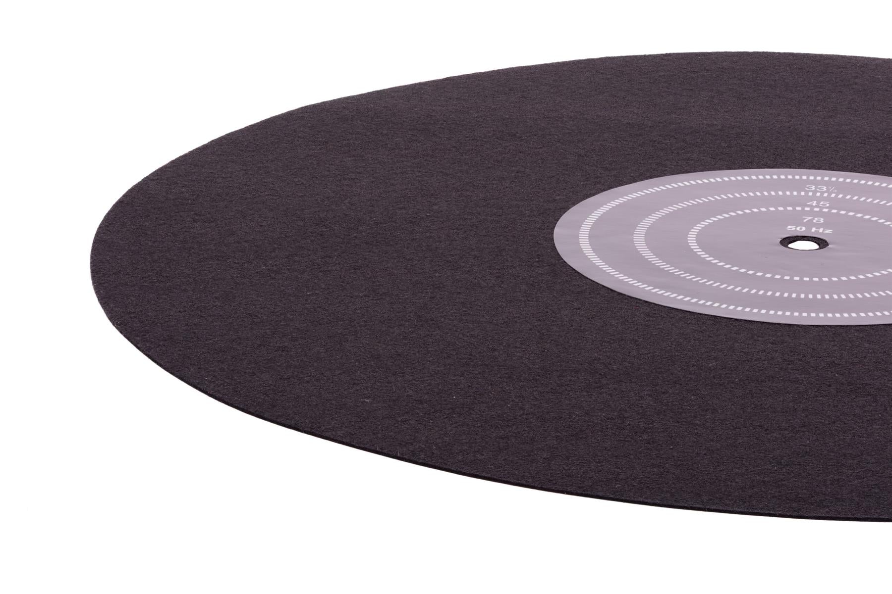 Analogis Mat Eight Felt Turntable Mat with Strobe Disc – Speed Control Slipmat [Black]