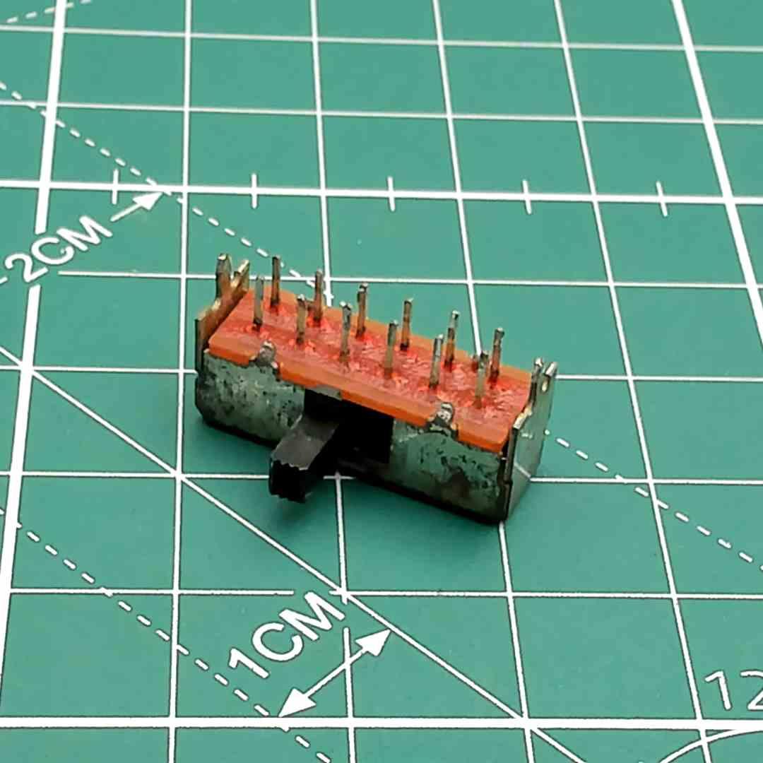 Sharp WQ268E 3-Position 14-Pin PCB Slide Switch for Vintage Boombox Repair